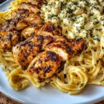 Cajun Garlic Butter Chicken with Creamy Mozzarella Linguine