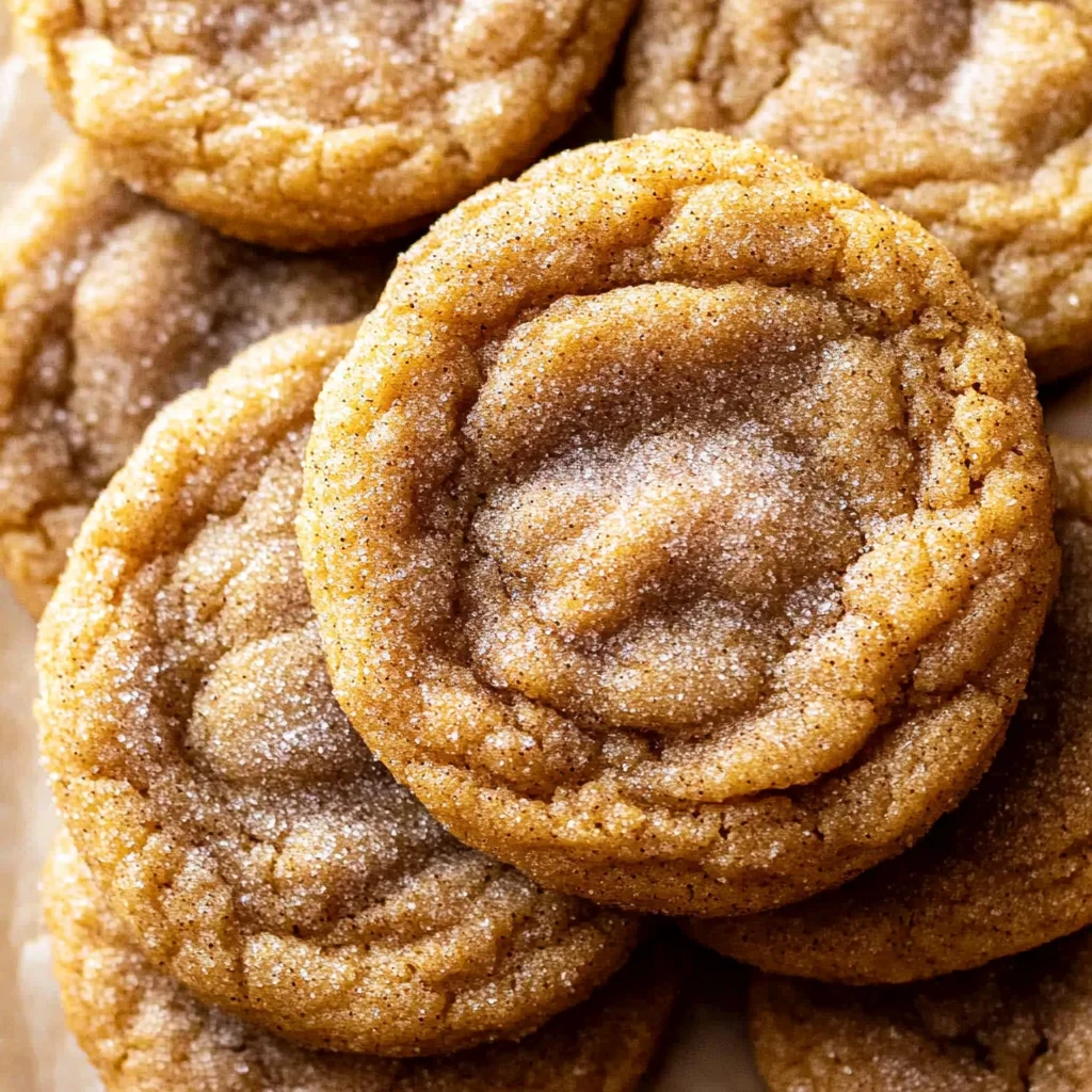 Chewy Pumpkin Snickerdoodle Cookies