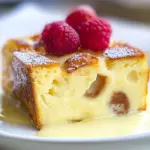 Custard Bread Pudding with Vanilla Sauce