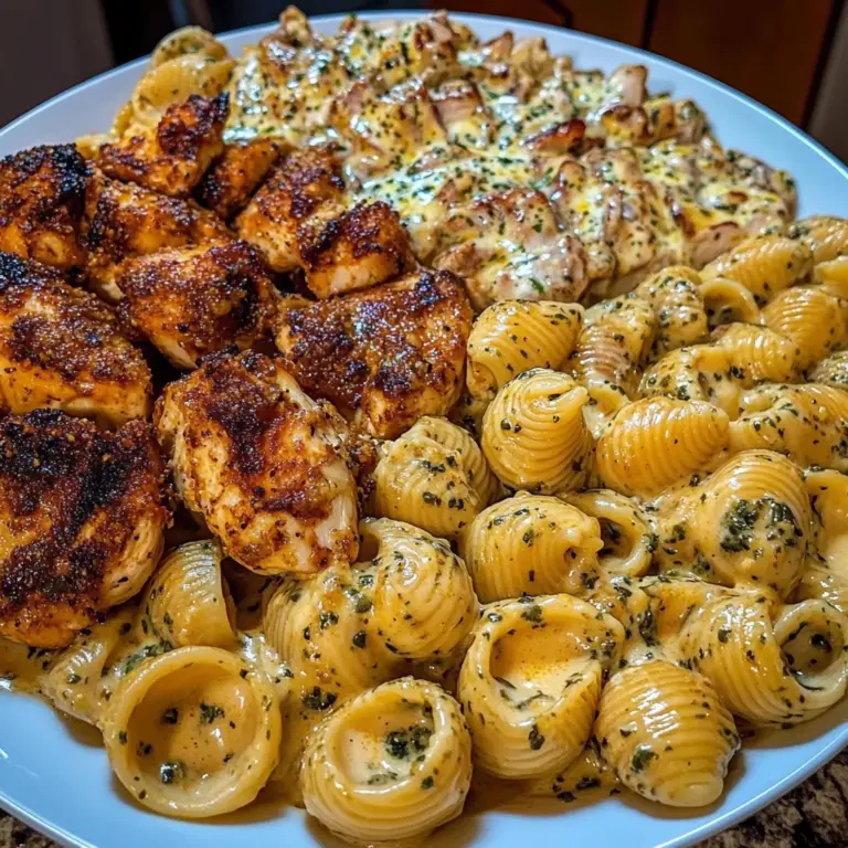 Garlic Cajun Chicken Shells in Velveeta Cream Sauce