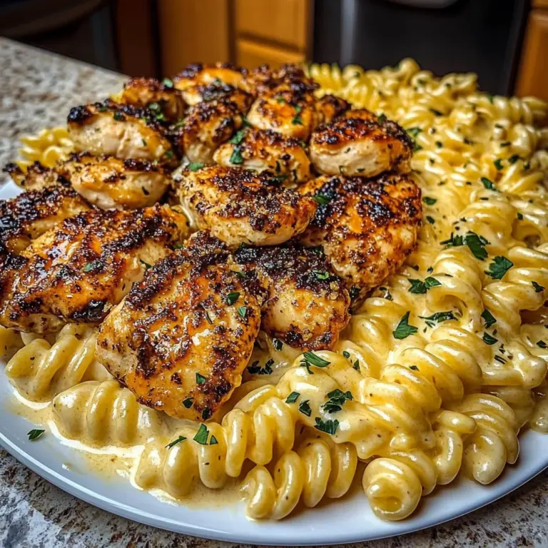 Garlic Parmesan Chicken with Velveeta Rotini Alfredo