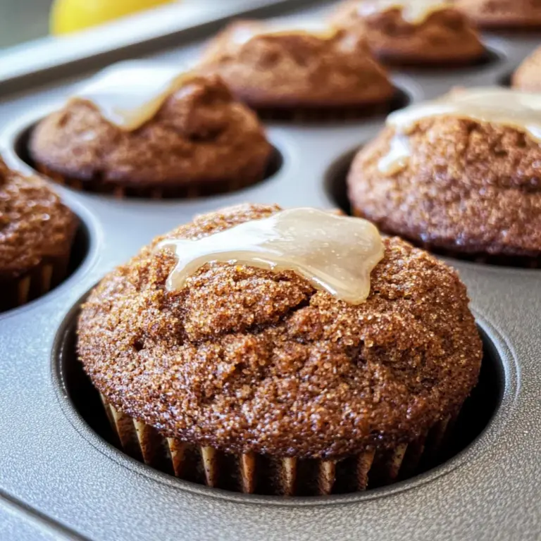 Glazed Gingerbread Muffins