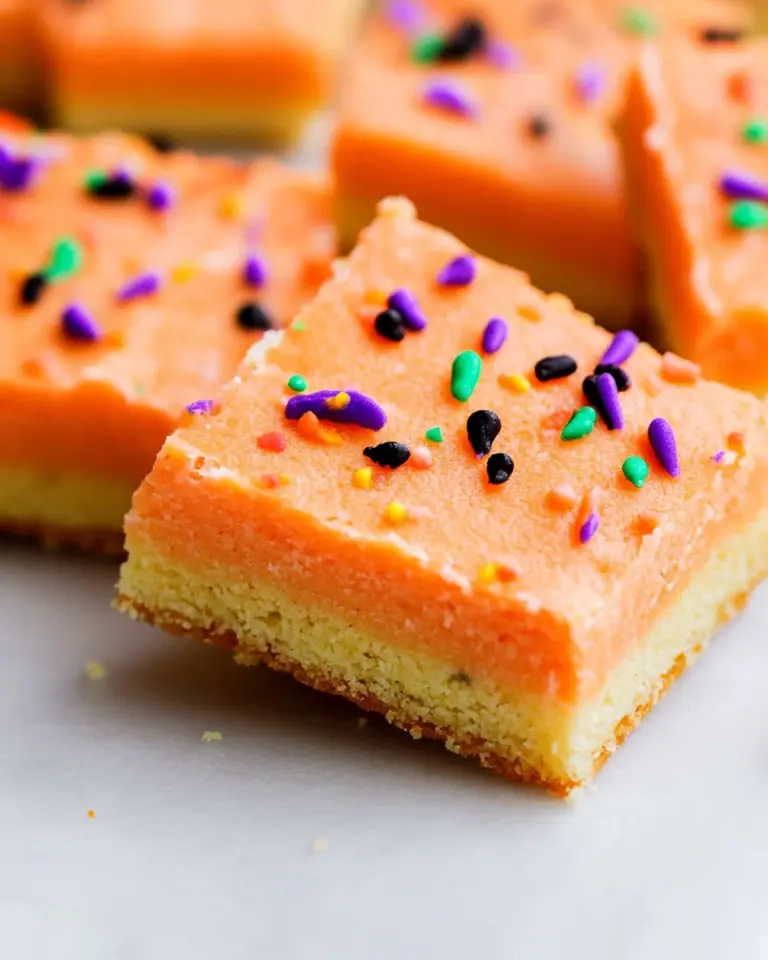 Halloween Frosted Sugar Cookie Bars