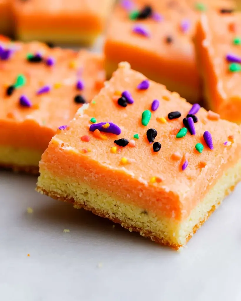 Halloween Frosted Sugar Cookie Bars