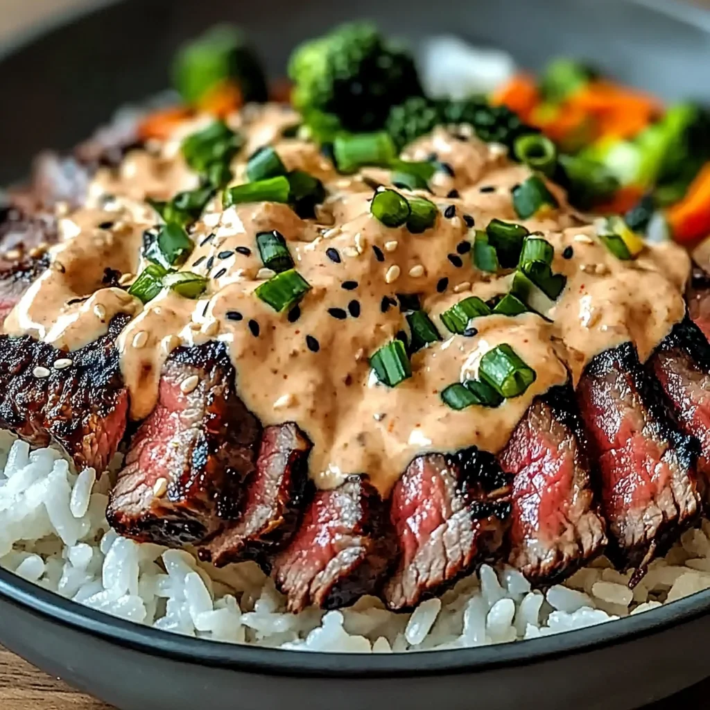 Korean BBQ Steak Rice Bowls with Spicy Cream Sauce: An Incredible Ultimate Recipe