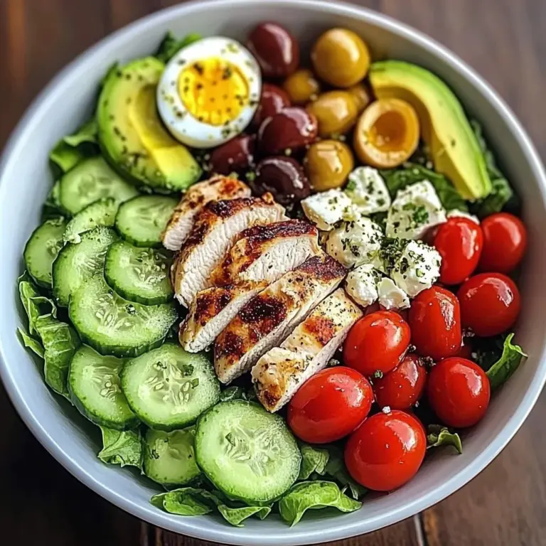 Mediterranean Power Salad with Chicken & Avocado