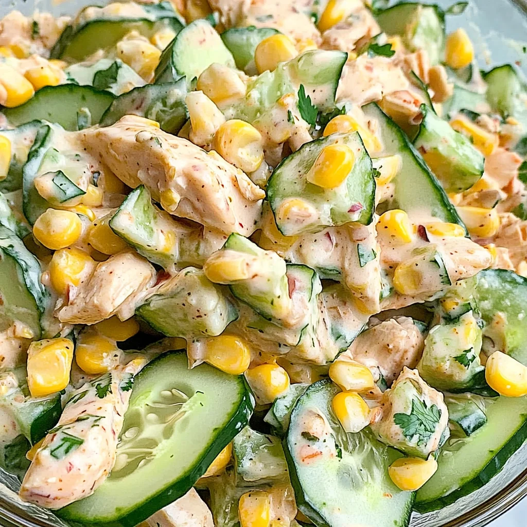 Street Corn Creamy Cucumber Salad