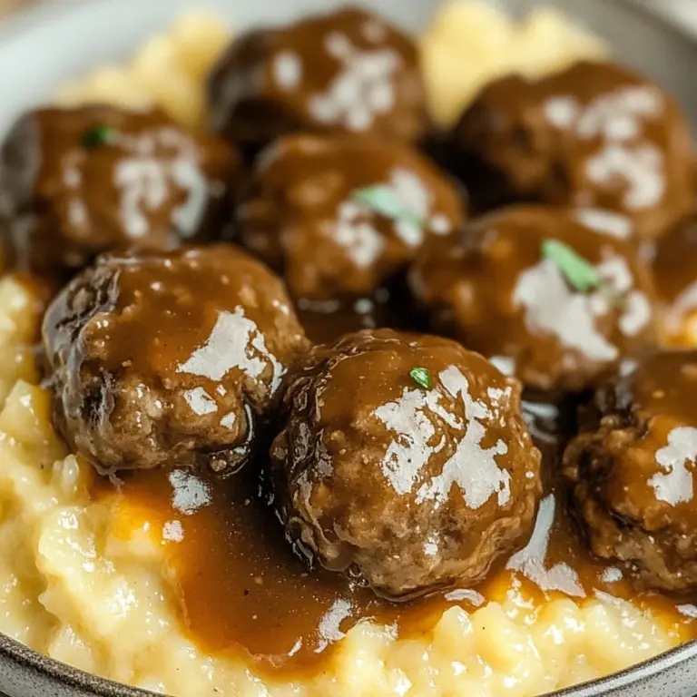 Tasty Slow Cooker Salisbury Steak Meatballs Recipe