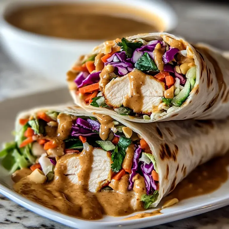 Thai Peanut Chicken Wraps
