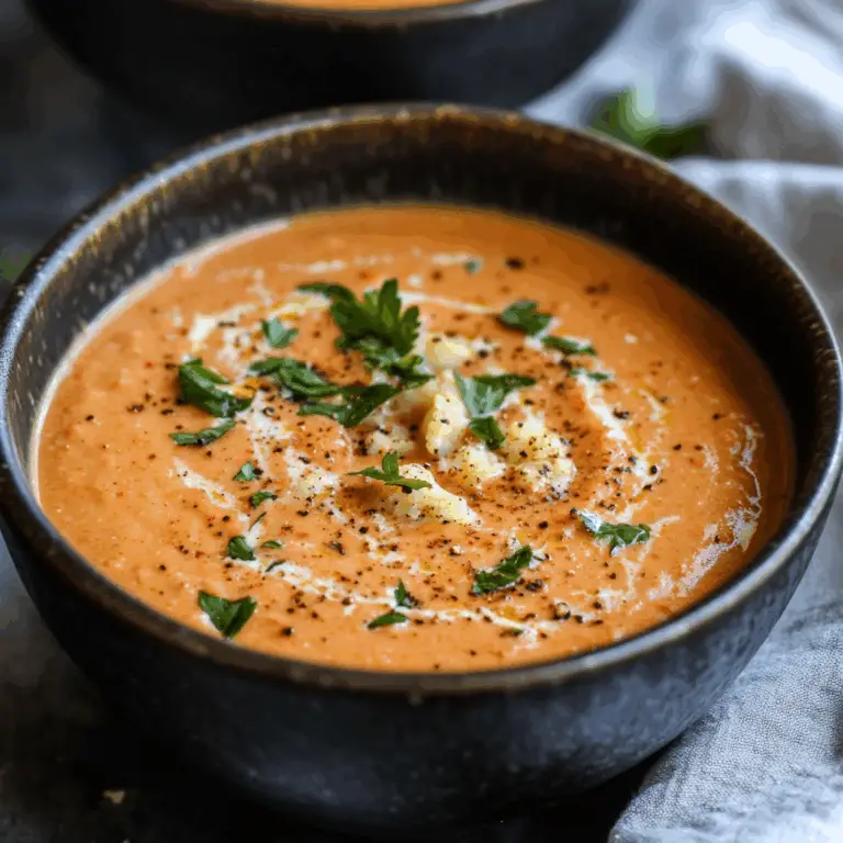 Creamy Vegan Tomato and Cauliflower Bisque