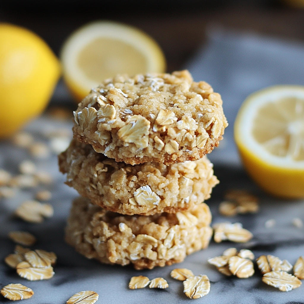 Lemon Oatmeal No-Bake Cookies