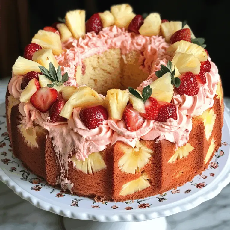 Strawberry Pineapple Pound Cake