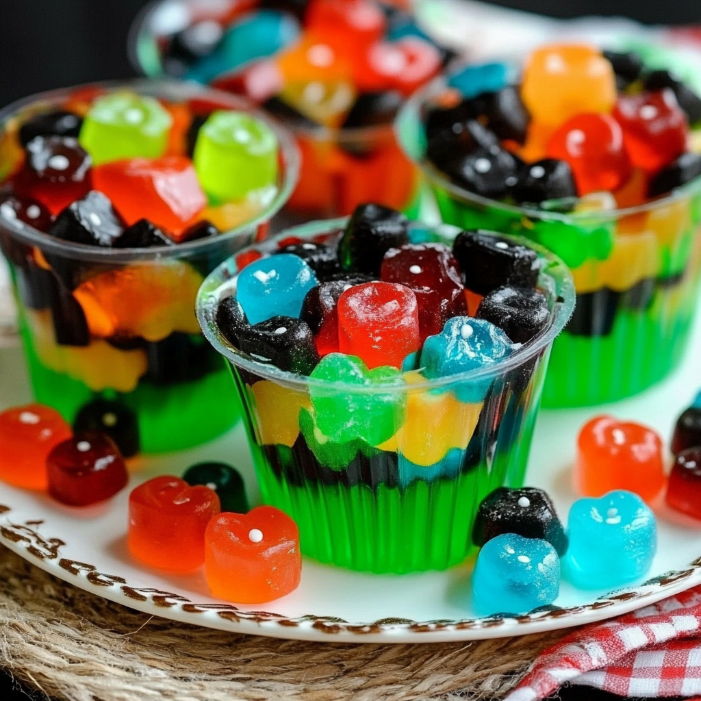 pectin-based gummy candies Jello Cups Recipe