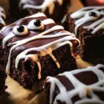 spooky mummy brownies