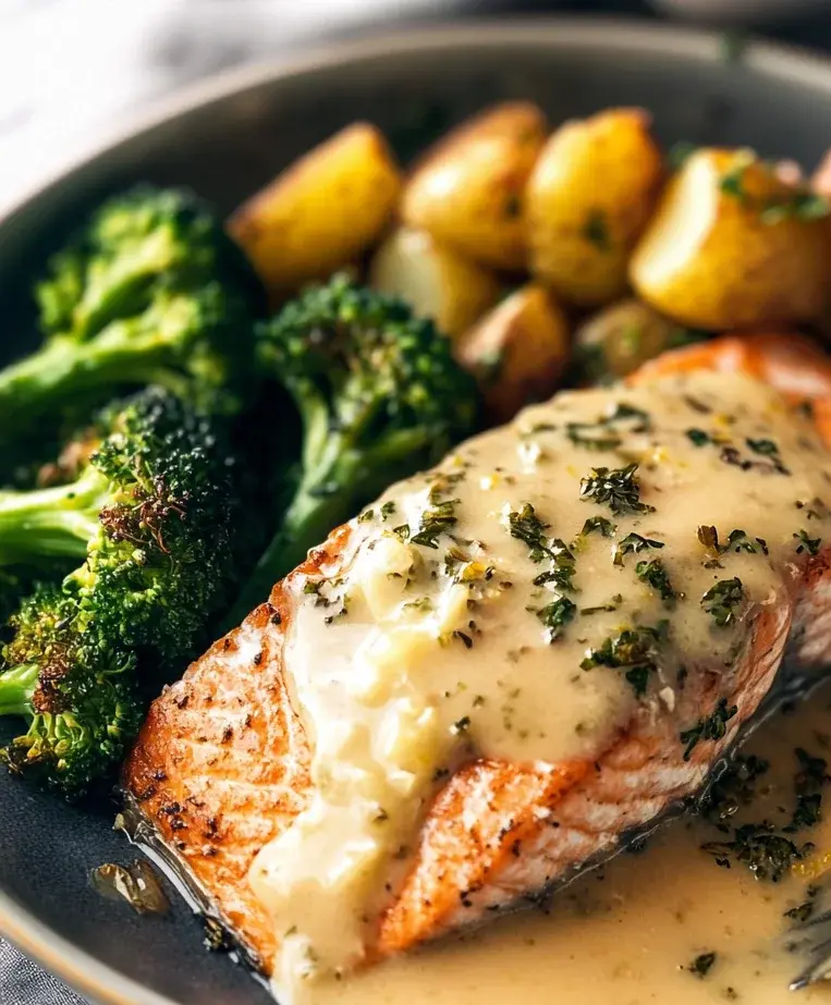 Baked Salmon with Amazing Lemon Sauce