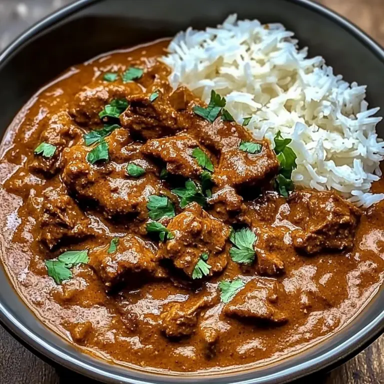 Beef Curry Simmered in Coconut Milk with Fragrant Spices