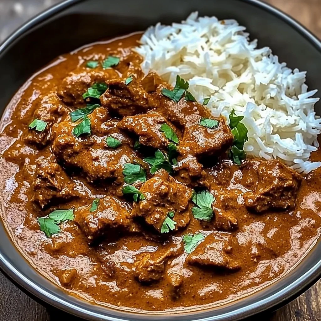 Beef Curry Simmered in Coconut Milk with Fragrant Spices