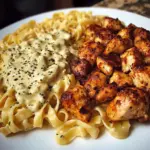 Cajun Chicken Alfredo Fettuccine Pasta with Velveeta Sauce
