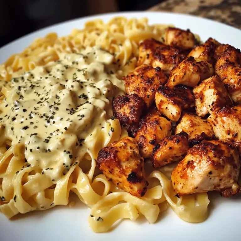 Cajun Chicken Alfredo Fettuccine Pasta with Velveeta Sauce