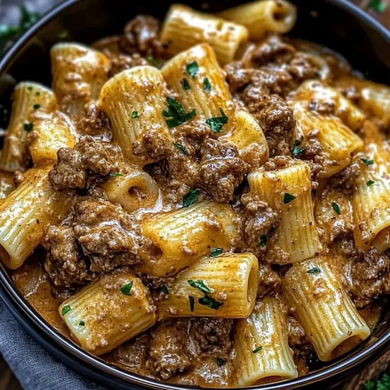 Creamy Garlic Beef Pasta