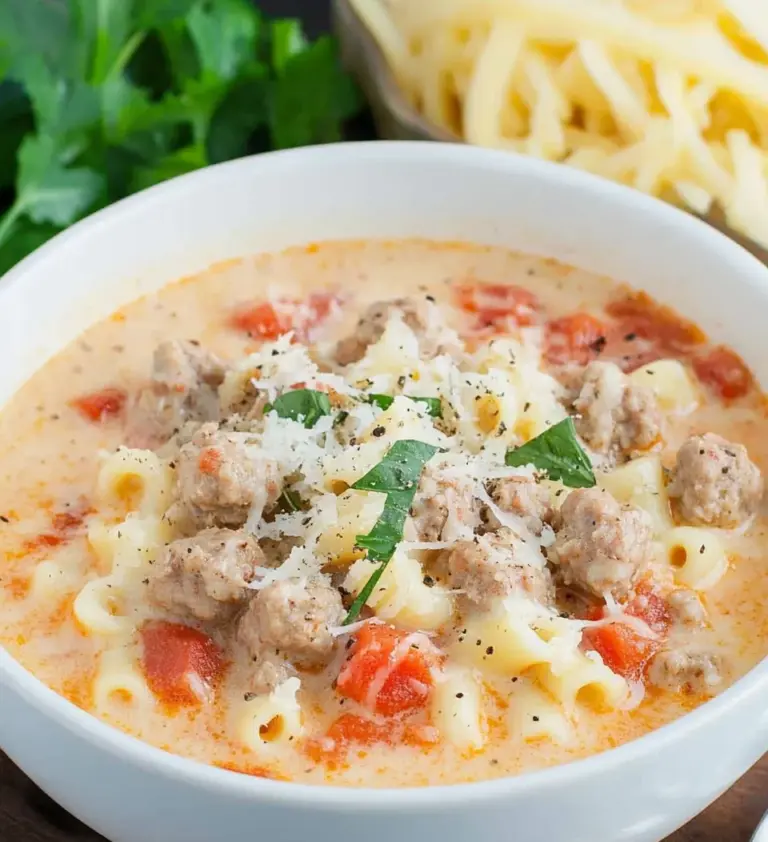Creamy Parmesan Italian Sausage Soup