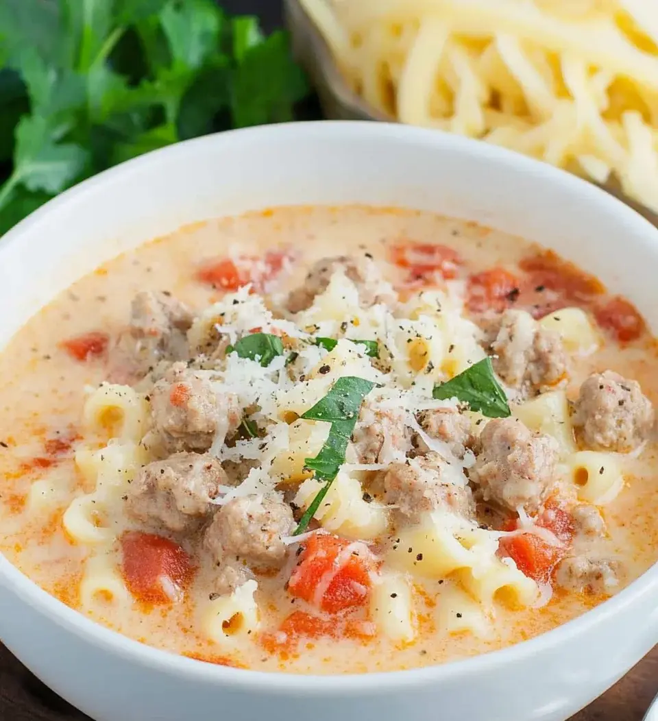 Creamy Parmesan Italian Sausage Soup