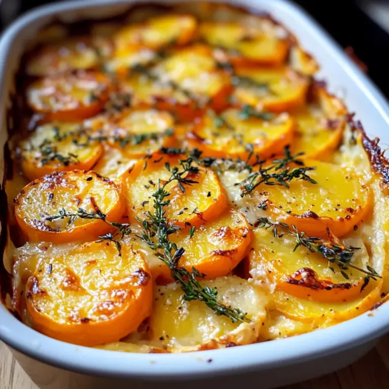 Cremiger Kürbis-Kartoffel-Auflauf