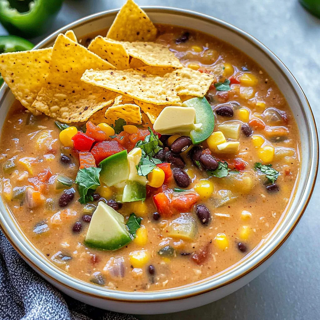 Crockpot Vegetarian Tortilla Soup