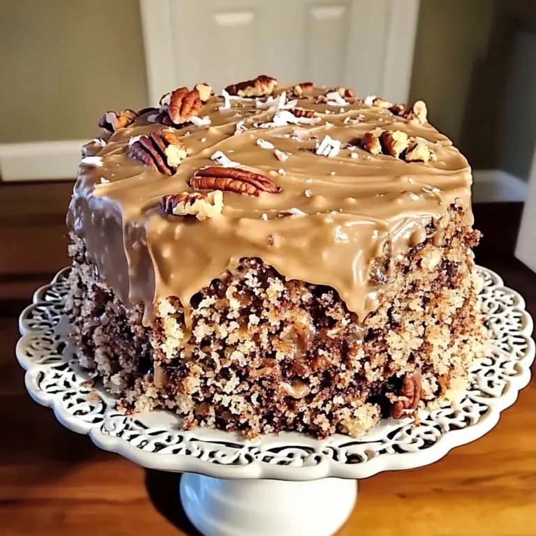 German Chocolate Pound Cake with Coconut-Pecan Frosting