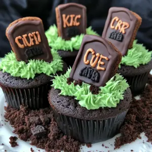 Halloween Graveyard Cupcakes