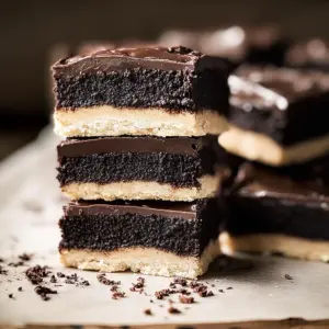 High Altitude Brownie Shortbread Bars with Ganache