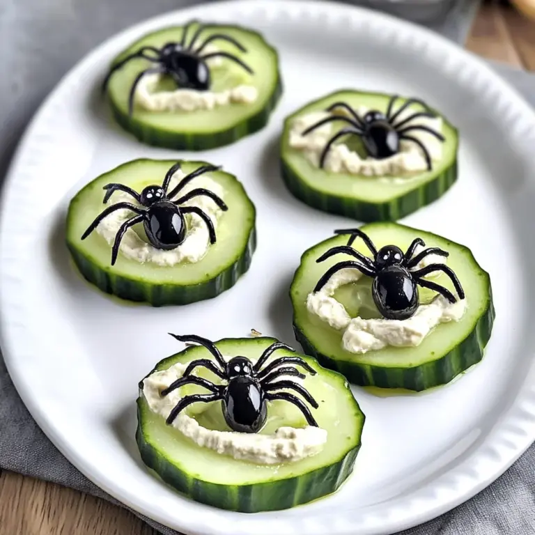 Keto Spider Cucumber Appetizer Bites