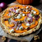 Kürbis-Flammkuchen mit Feta