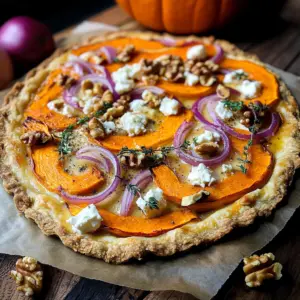 Kürbis-Flammkuchen mit Feta