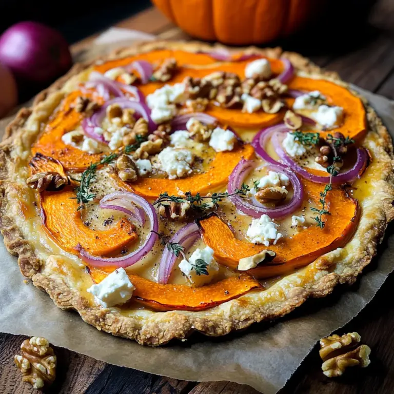 Kürbis-Flammkuchen mit Feta