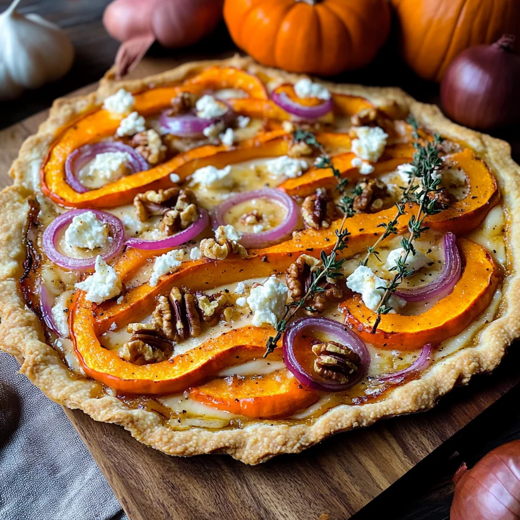 Kürbis-Flammkuchen mit Feta