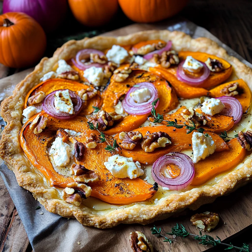 Kürbis-Flammkuchen mit Feta