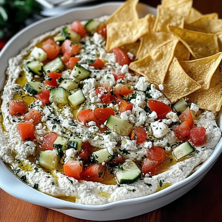 Layered Mediterranean Dip with Pita Chips