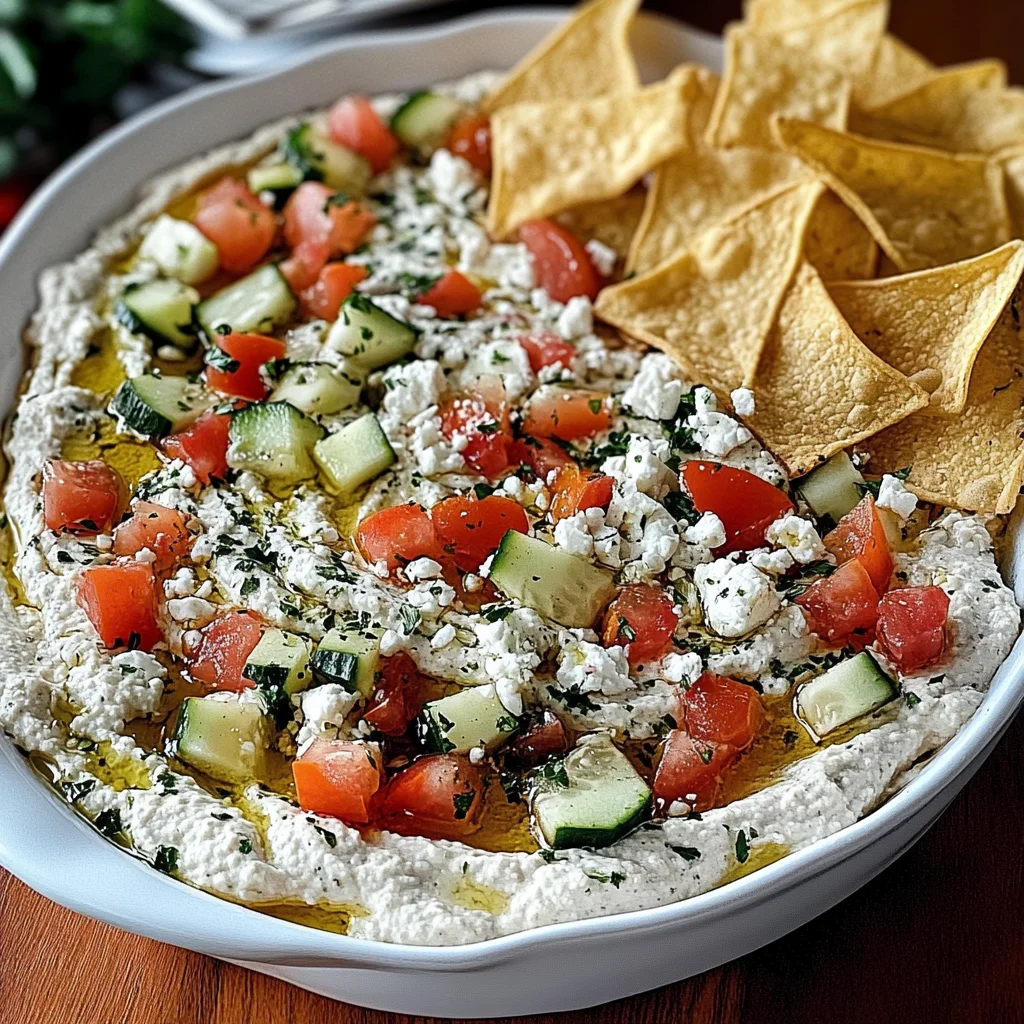 Layered Mediterranean Dip with Pita Chips