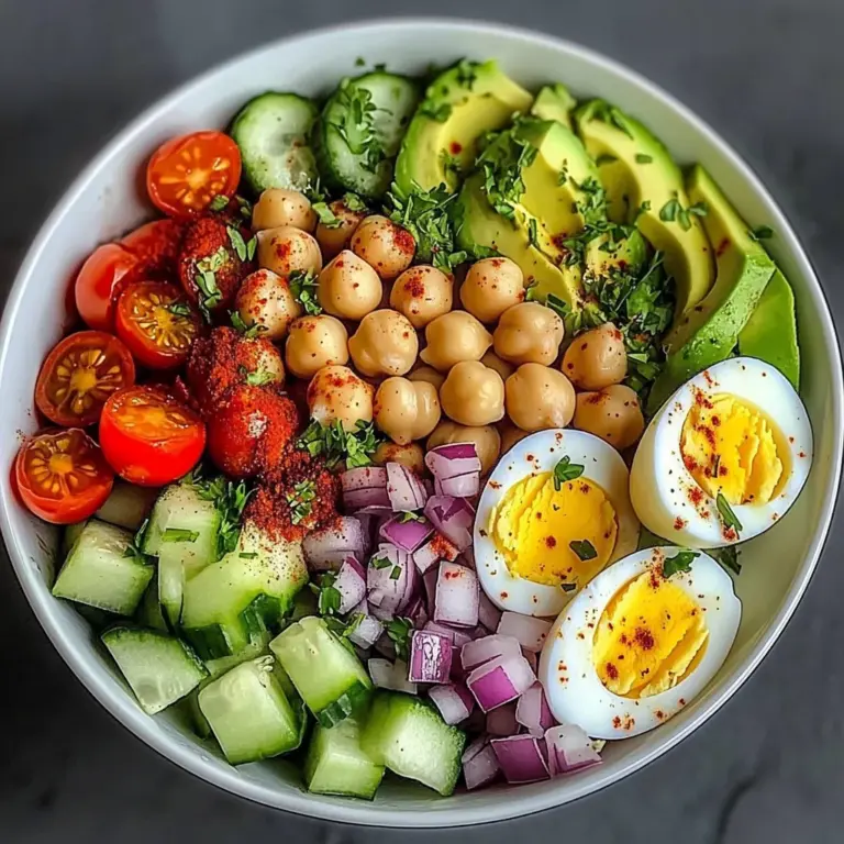 Rainbow Protein Bowl with Eggs & Chickpeas