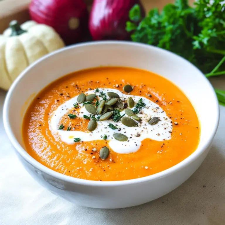 Roasted Butternut Squash and Red Pepper Soup