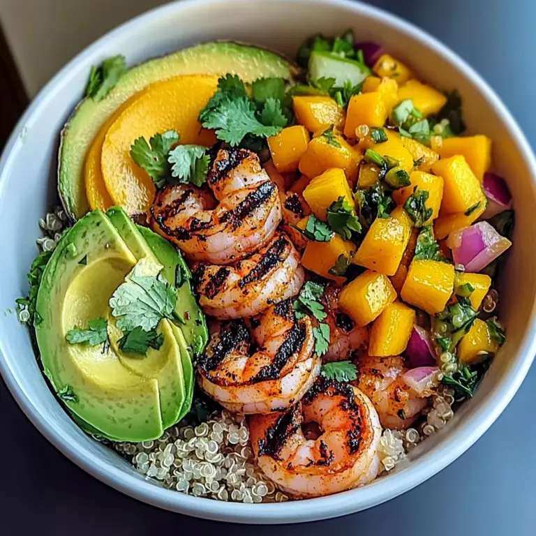 Shrimp Avocado Bowls with Mango Salsa