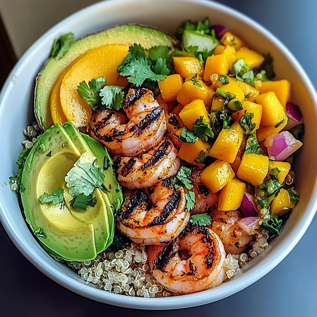 Shrimp Avocado Bowls with Mango Salsa