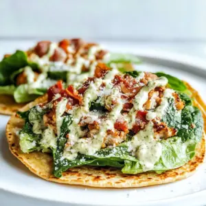 Smash Chicken Caesar Tacos