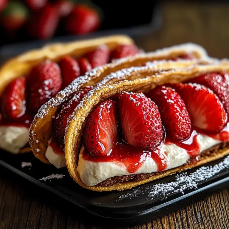 Strawberry Cheesecake Dessert Tacos – Best Sweet Taco Recipe