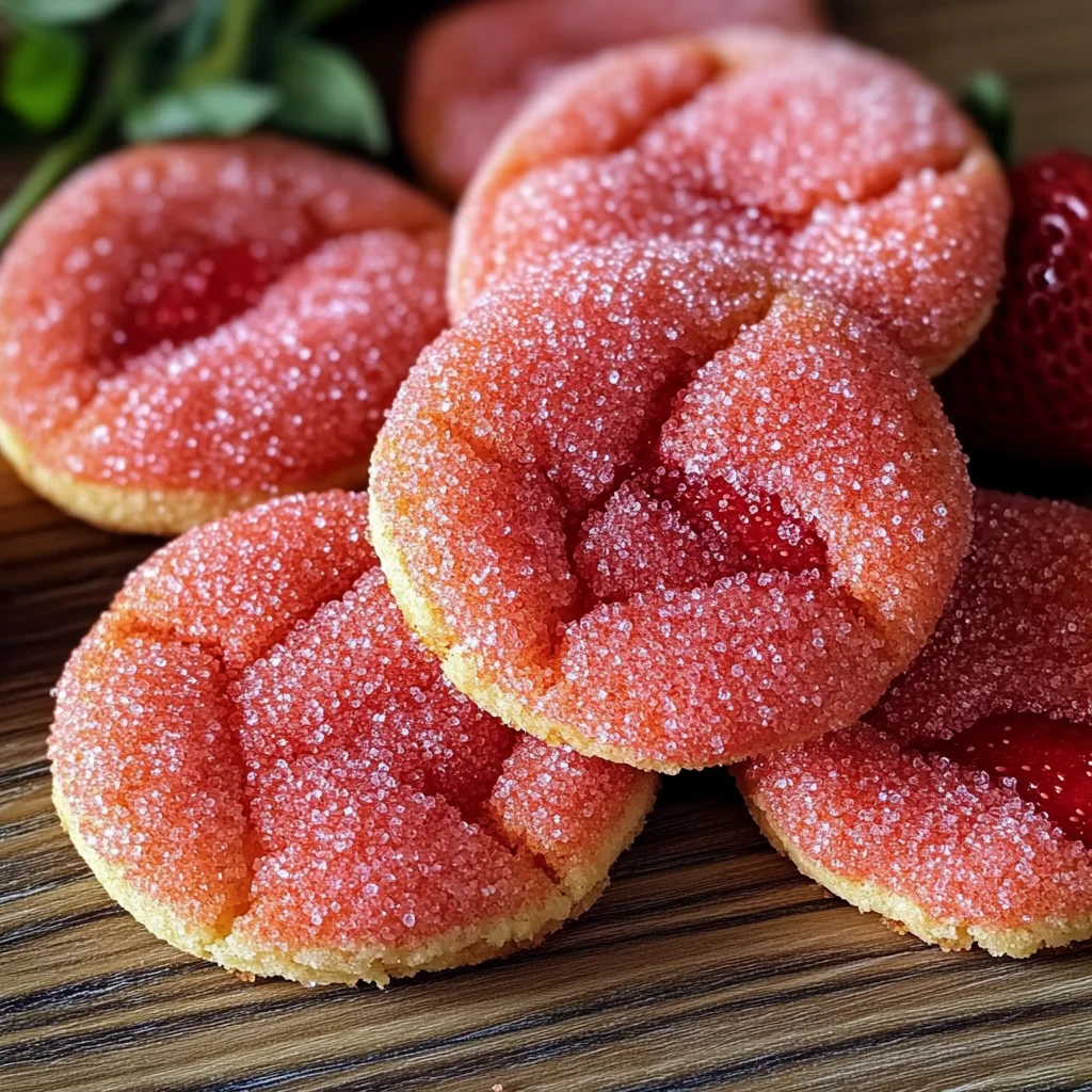 Strawberry Sugar Cookies with Sparkling Strawberry Sugar Recipe