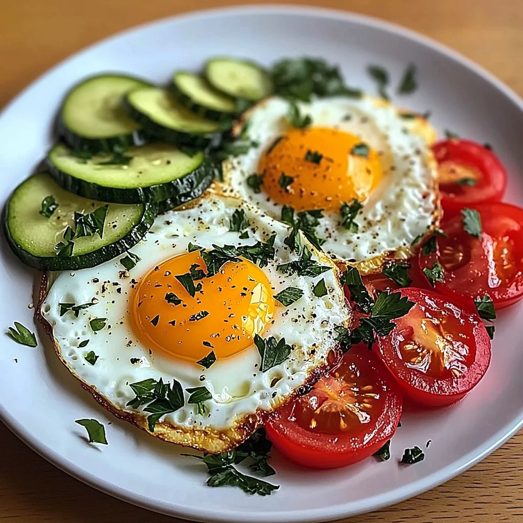 Sunny Egg & Veggie Plate with Cheese & Herbs