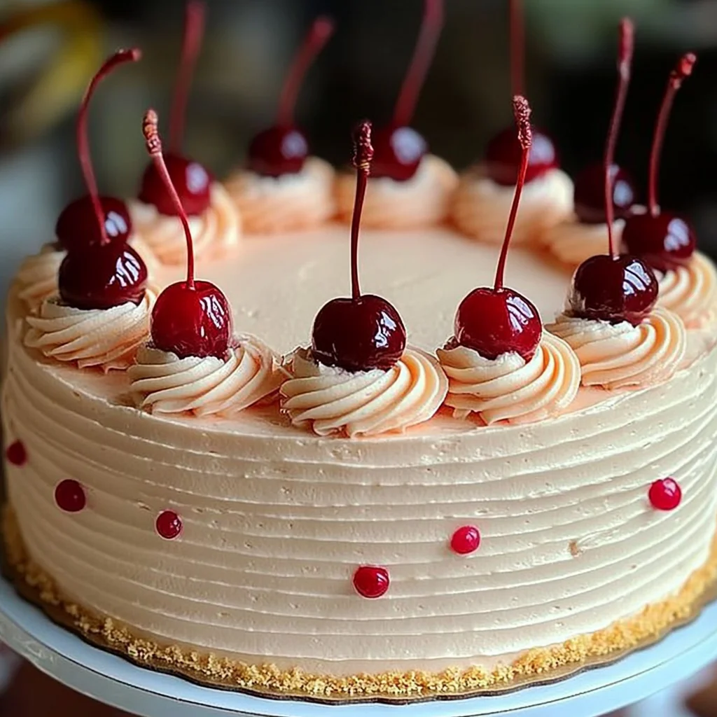 Vintage Maraschino Cherry Cake