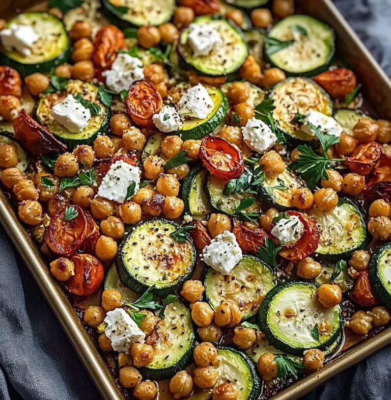 Zucchini & Chickpea Bake with Feta