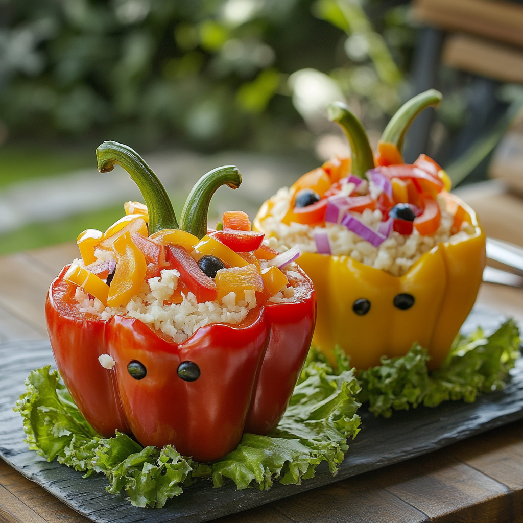 Monster Bell Pepper Salad Cups